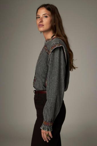 Maison Hotel,Edith Blouse Hamptons Grey [2]