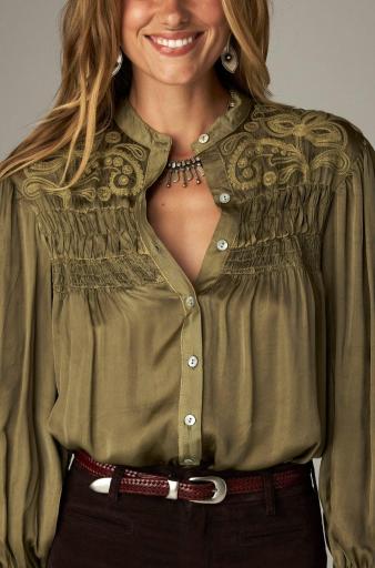 Maison Hotel,Gongora Blouse Khaki [2]