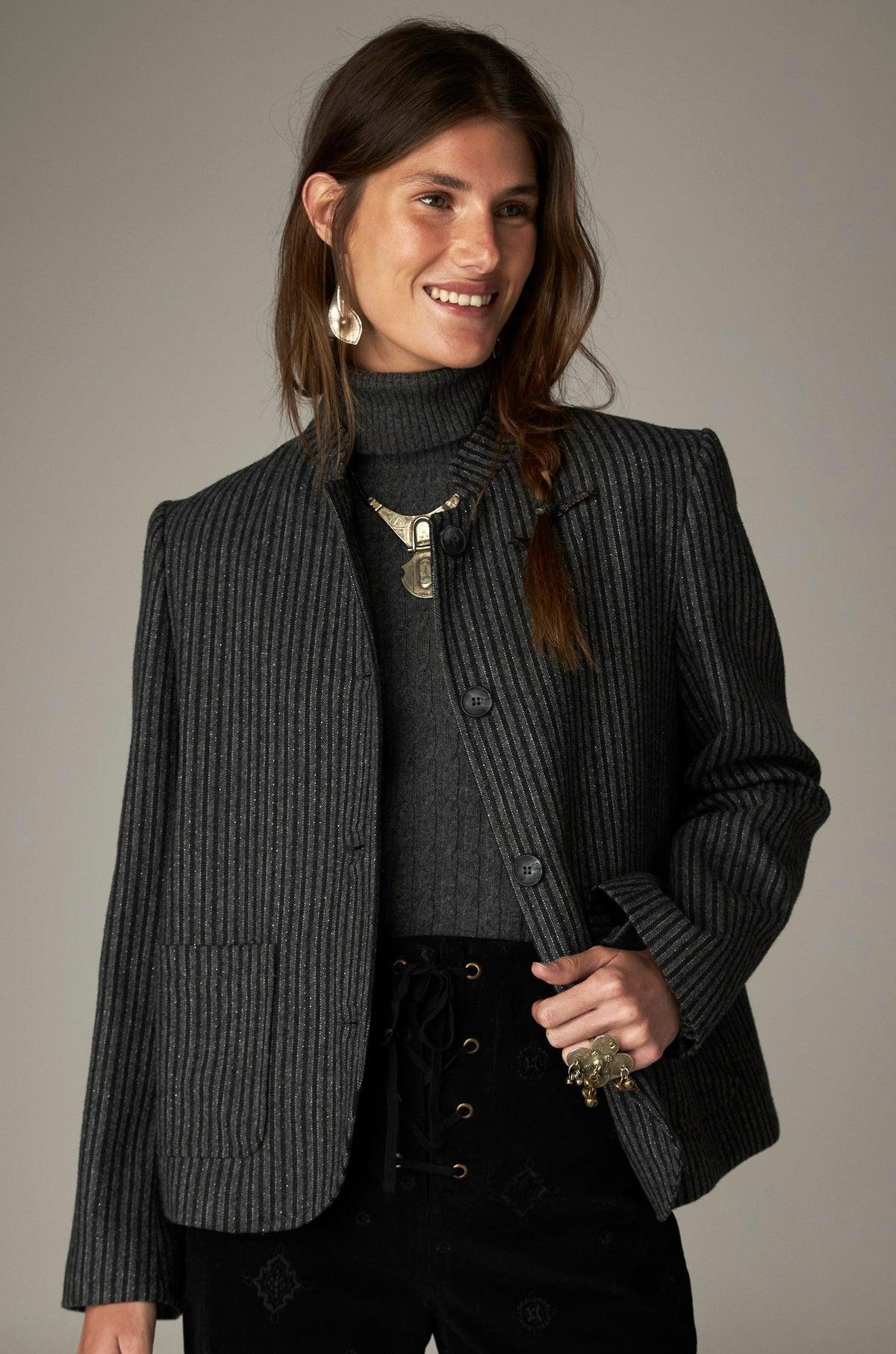 Maison Hotel,Salao Jacket Grey Shades