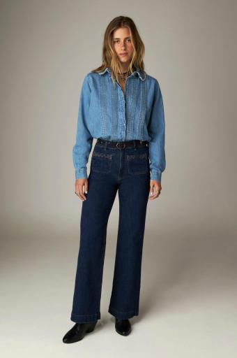 Maison Hotel,Giulietta Pant Blue Denim [0]