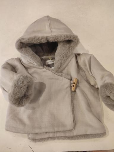 Cotton Little Things,Chaqueta con capucha espiga 100% Co, forrada de pelo 100%