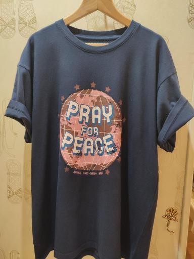 Brewster,PEACE TARENTINO Teeshirt short sleeves,camiseta  peace color marino  [0]