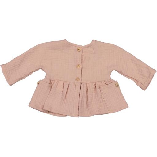 Cotton Little Things,Blusa faldón muselina rosa [1]