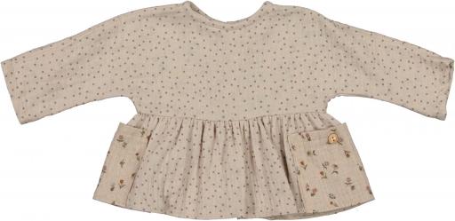 Cotton Little Things,Blusa faldón muselina topos [0]