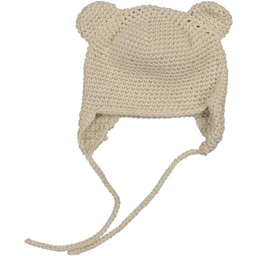 Cotton Little Things,Gorro orejitas beige lana [0]