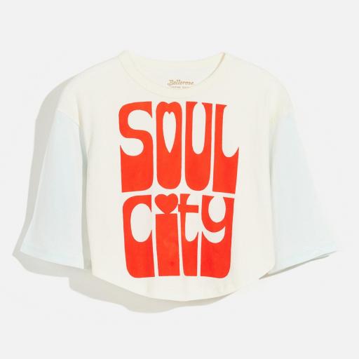 Bellerose,CALLIO T1458,Camiseta bicolor print SOUL CITY