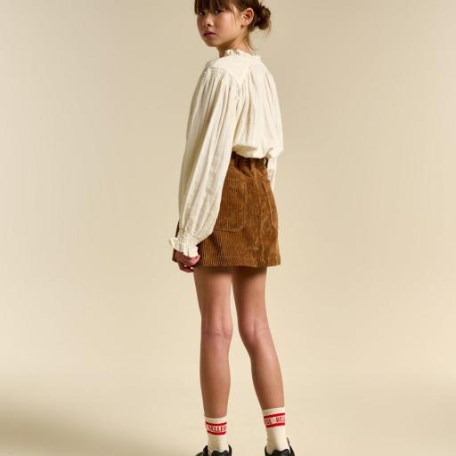Bellerose,Mini falda en pana marrón 