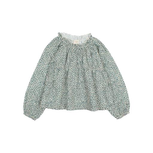 Búho Barcelona,SPECKLE BLOUSE, Alpine Green 