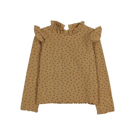 Búho Barcelona,FALL RIB T-SHIRT,color ocre