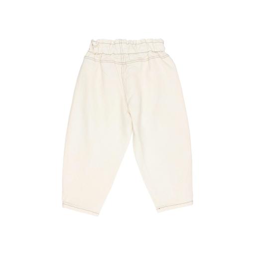 Búho Barcelona,TWILL GIRLY PANTS,color ivory  [3]