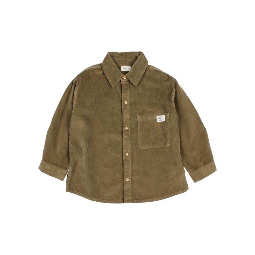 Búho Barcelona,SOFT VELOUR SHIRT,color kaki