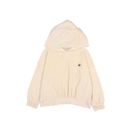Búho Barcelona,VELVET SWEATSHIRT,color ivory 