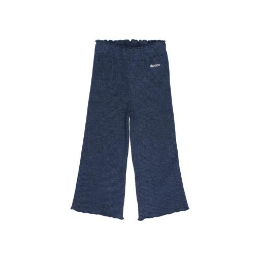 Búho Barcelona,WAFFLE WIDE PANTS,color navy 