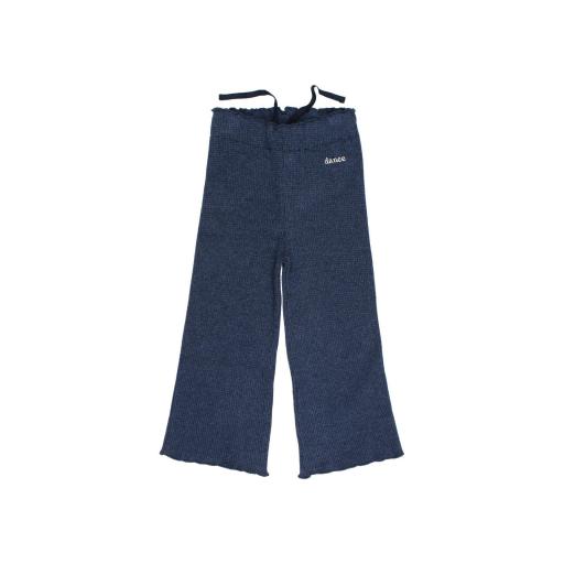 Búho Barcelona,WAFFLE WIDE PANTS,color navy  [1]