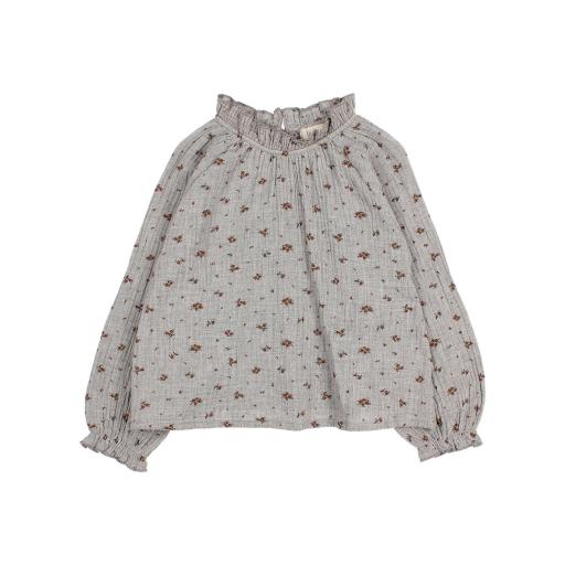 Búho Barcelona,ROMANCE BLOUSE,Blusa gris flores [2]