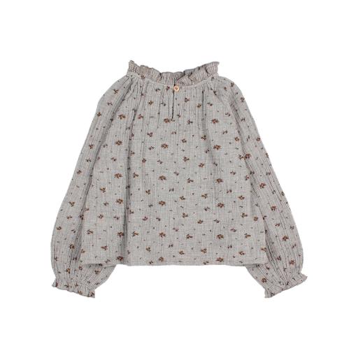 Búho Barcelona,ROMANCE BLOUSE,Blusa gris flores [3]