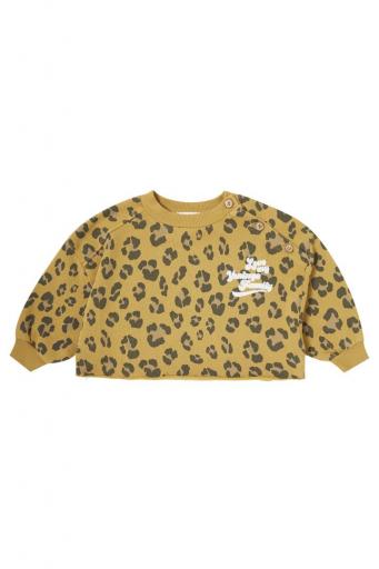 Tocoto Vintage,SUDADERA FELPA ANIMAL PRINT mostaza