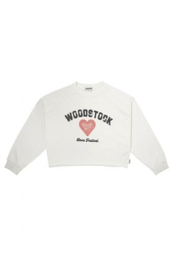 Tocoto Vintage,SUDADERA "WOODSTOOK LOVE FESTIVAL" ,blanca