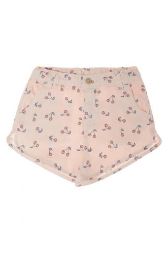 Tocoto Vintage,SHORT SARGA ESTAMPADO CEREZAS ,rosa