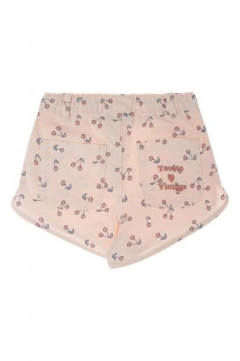 Tocoto Vintage,SHORT SARGA ESTAMPADO CEREZAS ,rosa [1]