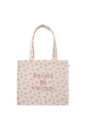 Tocoto Vintage,BOLSA SARGA ESTAMPADO CEREZAS ,rosa