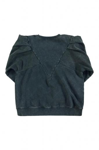 Sisters Department,Fitted sweatshirt | Faded black w/ little logo print [1]