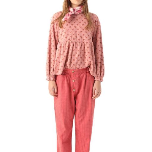 Piupiuchick,Blusa en algodón rosa print flechas [2]
