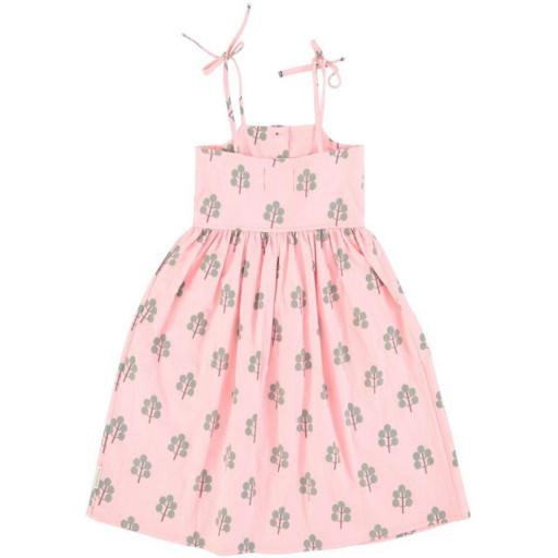 Piupiuchick,LONG DRESS PINK GREEN TREES,Vestido midi rosa ramilletes [1]
