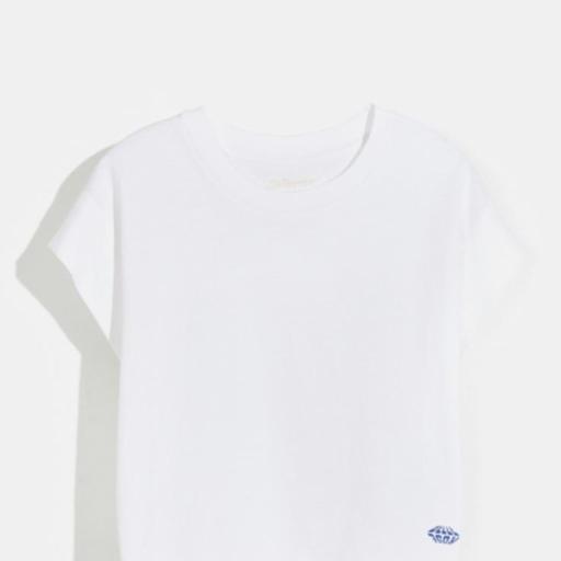 Bellerose,CROM41 T1570 T-SHIRT,Camiseta blanca