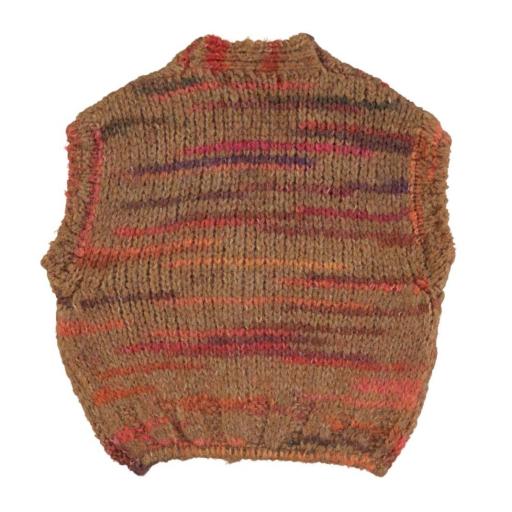 Piupiuchick,Knitted waistcoat | Multicolor brown,Chaleco multicolor marrón  [1]