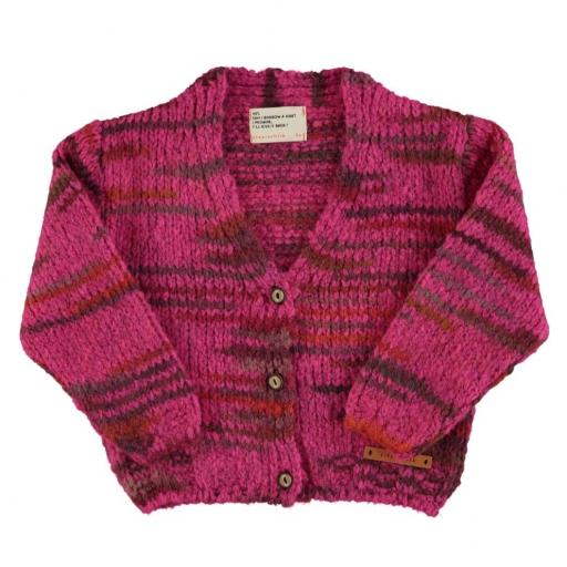 Piupiuchick,Knitted cardigan | Multicolor fuschia, Chaqueta multicolor fucsia [0]