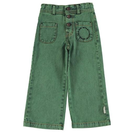 Piupiuchick,Flare trousers | Washed green  denim , Vaquero en verde [0]