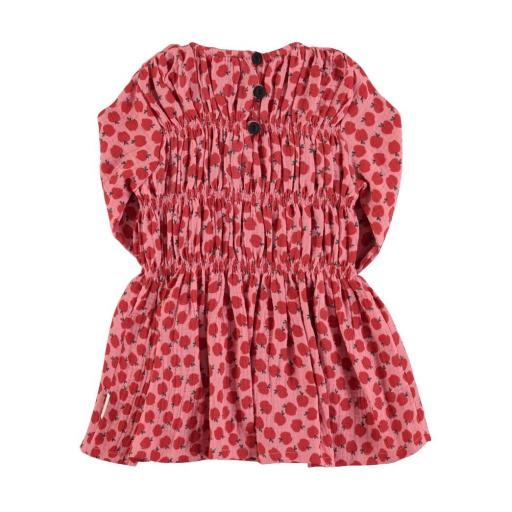 Piupiuchick,Short dress | Pink w/ red apples, Vestido manzanas [1]