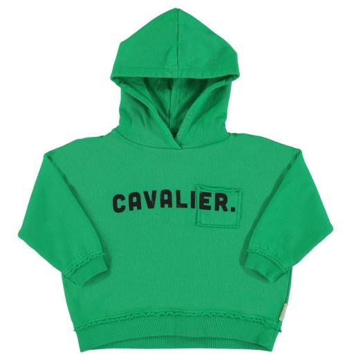 Piupiuchick,Hoodie | Green w/ "cavalier" print,Sudadera verde Cavalier 