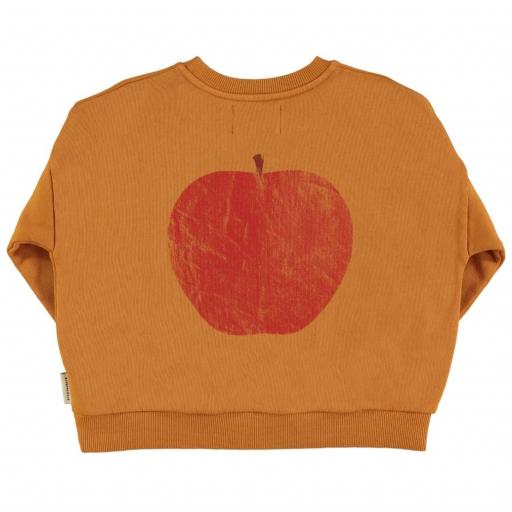 Piupiuchick,Sweatshirt | Camel w/ "jimmy apples farm" print, Sudadera camel manzana  [1]