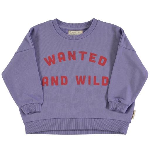 Piupiuchick,Sweatshirt | Purple w/ "wanted & wild" print,Sudadera malva [0]