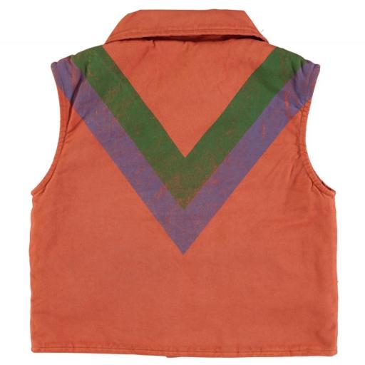 Piupiuchick,Gillet | Terracotta w/ multicolor print, Chaleco terracota [1]