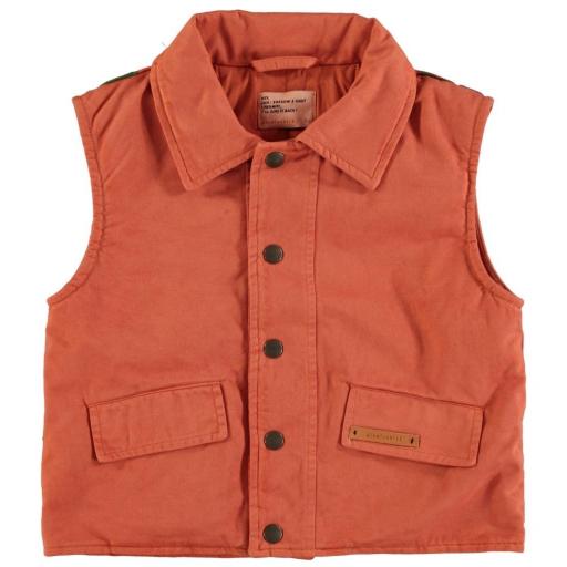 Piupiuchick,Gillet | Terracotta w/ multicolor print, Chaleco terracota [0]