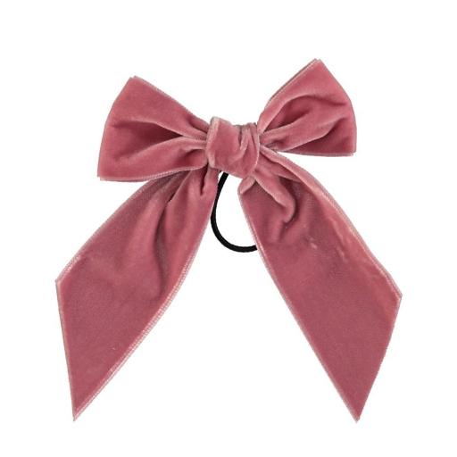 Piupiuchick,Hair velvet bow | Pink,Lazo terciopelo rosa