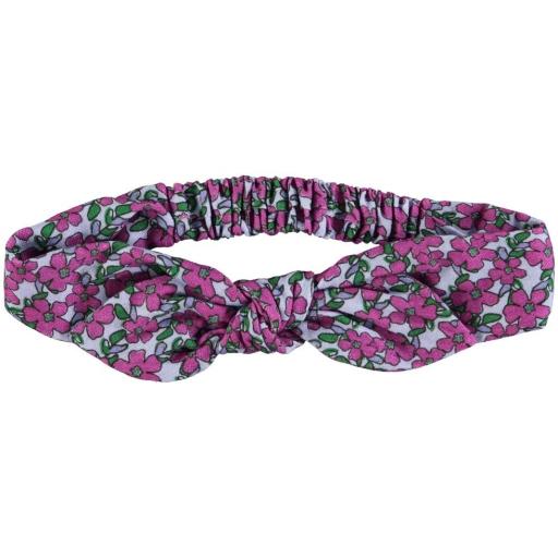 Piupiuchick,Headband w/ bow | Magenta flowers, Diadema flores magenta  [1]