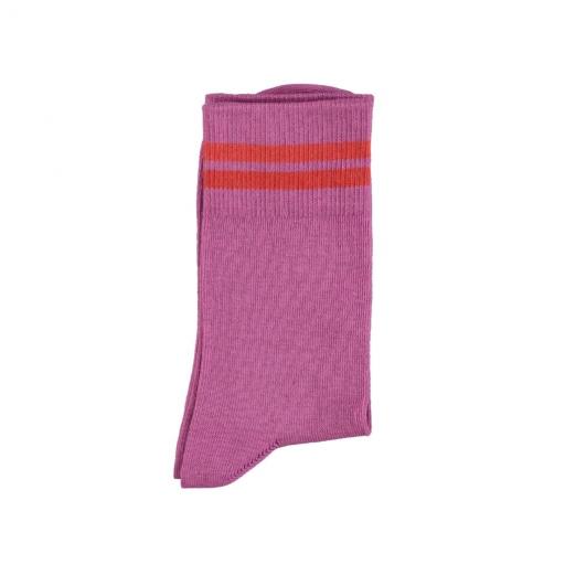 Piupiuchick,Short socks | Lilac w/ red stripes, Calcetines lila raya roja [1]