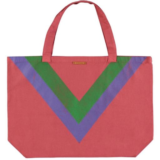 Piupiuchick,XL logo bag |Pink w/ multicolor print,Bolso rosa multicolor 