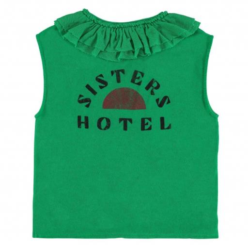 Sisters Department,Camiseta verde cuello tul,print LATE CHECKOUT  [0]