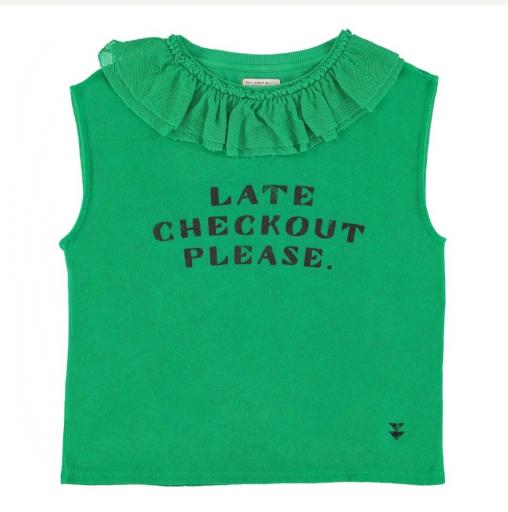 Sisters Department,Camiseta verde cuello tul,print LATE CHECKOUT  [1]