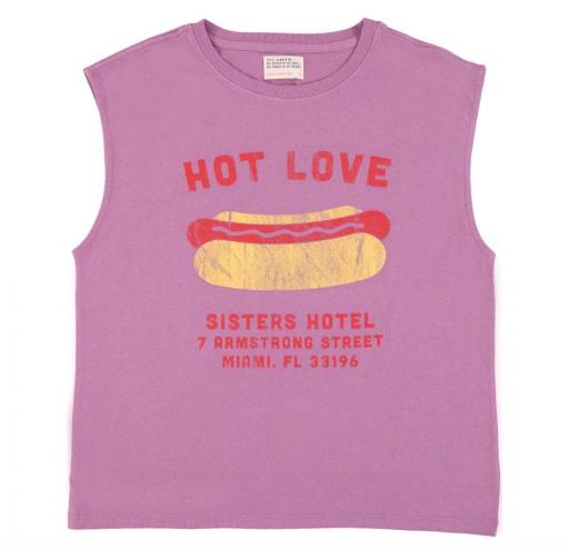 Sisters Department,Camiseta malva cuello redondo print LOVE DOG [0]