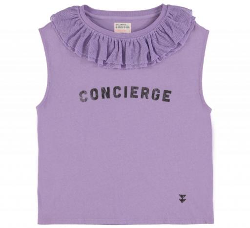 Sisters Department, Camiseta malva cuello tul print CONCIERGE [2]