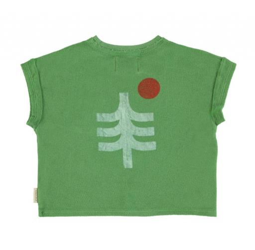 Piupiuchick,t'shirt | green w/ "mountain lake" print [2]