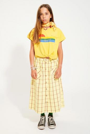 Piupiuchick,long skirt w/ front pockets | yellow checkered [2]