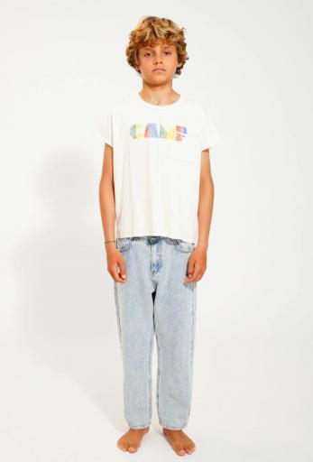 Piupiuchick,t'shirt | ecru w/ multicolor "camp" print [2]