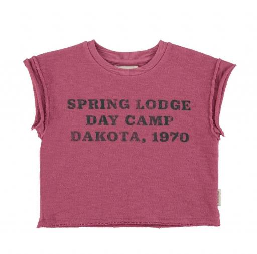 Piupiuchick,t'shirt | aubergine w/ "spring lodge" print